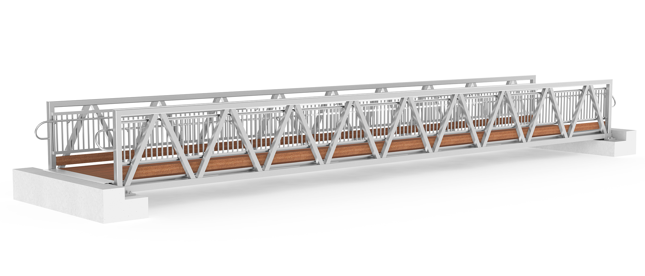3D rendering of custom pedestrian bridge