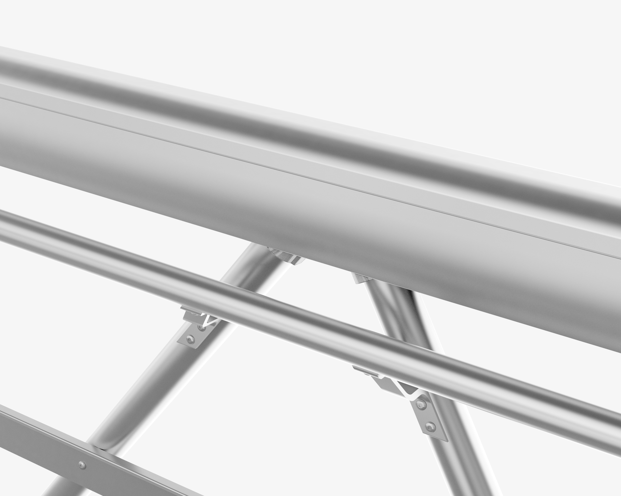 Aluminum handrails with 2 inch clearance