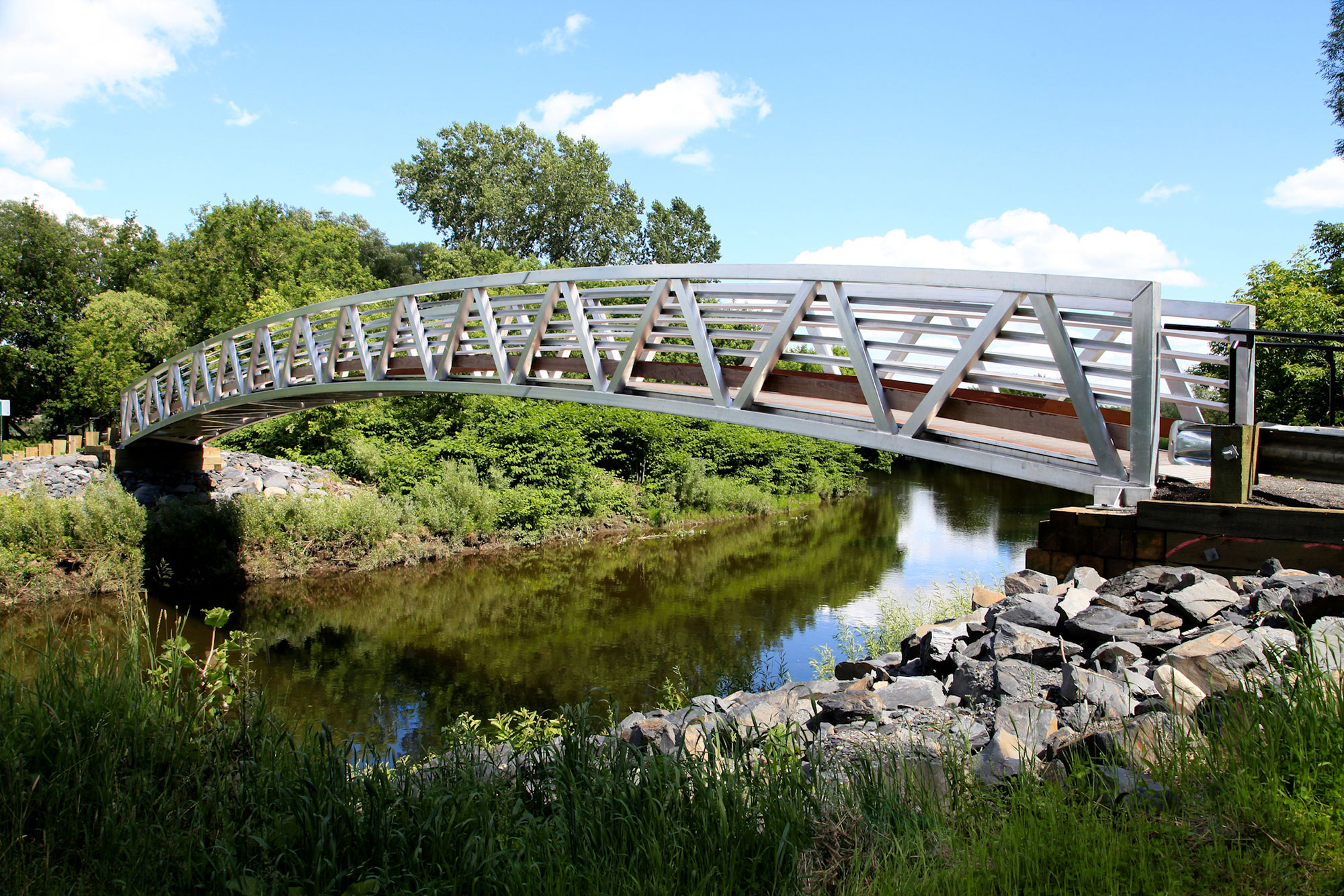 Custom aluminum bridge for snowmobiles in Canada