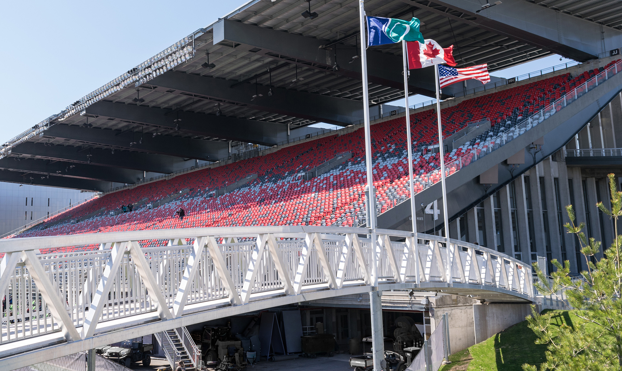 Aluminum Pedestrian Bridge TD Place Stadium