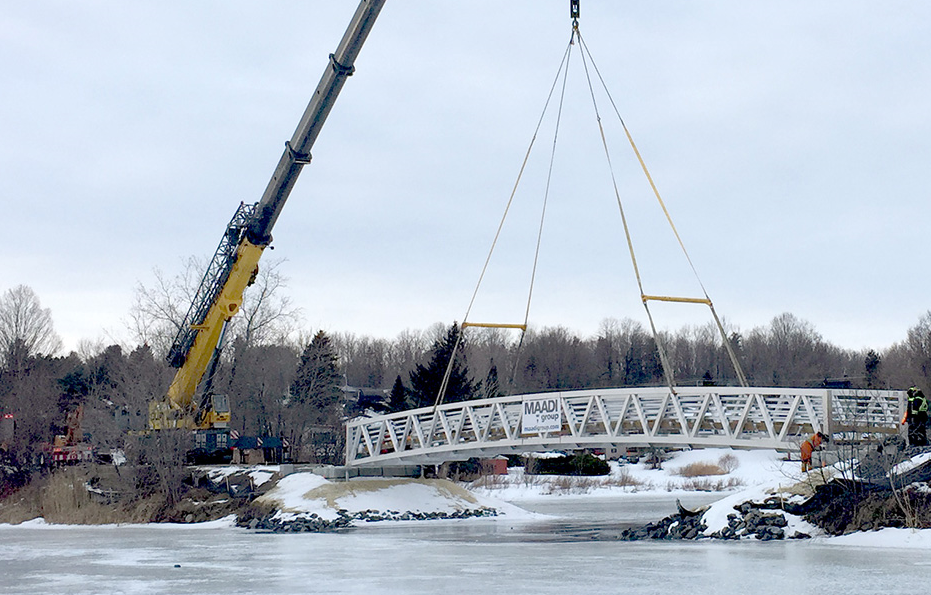 Aluminum Vehicle Pedestrian Bridge Waterloo