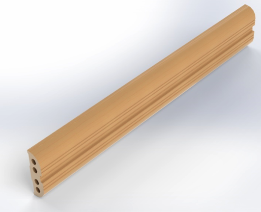 MF-FD-SDS extruded wpc fender bumper – wood plastic composite (wpc) bumper fender 3.7x1 inches for dock and marine use