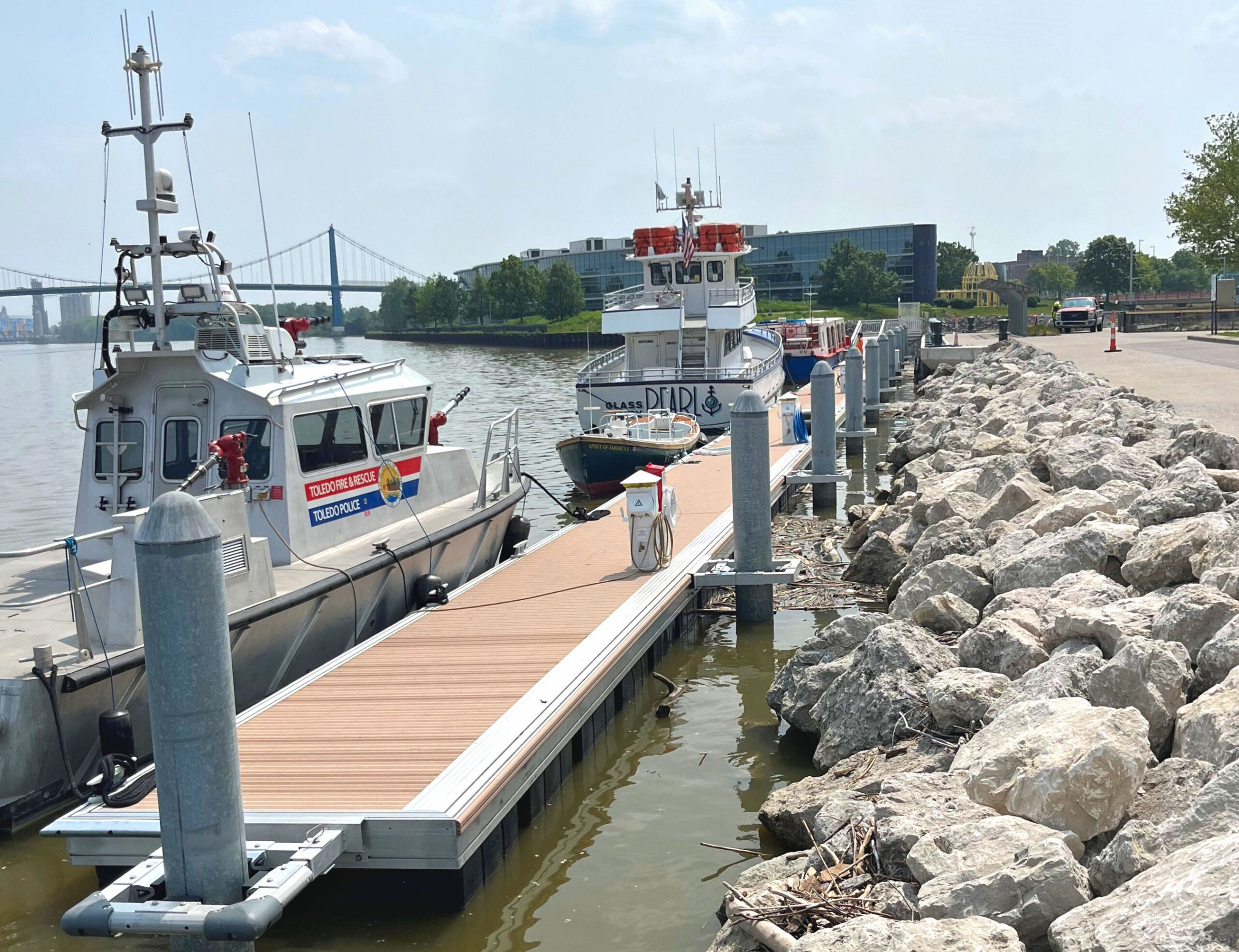 Glass City Waterfront Floating Dock in Toledo